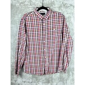 Banana‎ Republic Mens Large Plaid Slim Fit Button Down Shirt Classic Casual